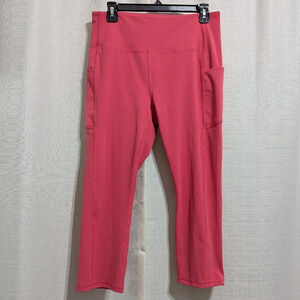 4/$20 RBX Women's Tech Flex High Waist Leggings With Pockets Pink Size Large
